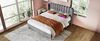 Polsterbett 180×200 cm mit USB- & Typ-C-Anschluss, Leinenbezug Grau, Lattenrost inkl. Bild 3