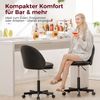 COMHOMA Bürostuhl ohne Armlehnen Schreibtischstuhl Drehstuhl mit Rollen, höhenverstellbar Schminktisch Gaming Stuhl 110kg Bild 4