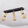 hofstein Deckenleuchte »Seano« Deckenlampe aus Metall in Schwarz/Messing, ohne Leuchtmittel, Moderne e Zimmerlampe, Leuchtenköpfe sind dreh-/schwenkbar, 3xE27 Bild 3
