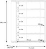 Schuhschrank >ALICE SPRINGS< 2 Türen, 4 Böden, sandfarbig - 74,5x99,1x34,9cm (BxHxT) Bild 3