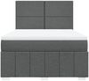 vidaXL Boxspringbett mit Matratze Dunkelgrau 140x200 cm Stoff 3291685 Bild 4