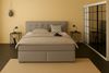 Boxspringbett TOM 160x200 cm mit Matratze und gepolstertem Kopfteil. Farbe Dunkelgrau Bild 3