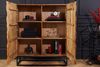 riess-ambiente Highboard VULCANO 120cm braun / schwarz (Einzelartikel, 1 St), Massivholz · Metall · Anrichte · Kommode · 3D-Front · Modern Design Bild 3