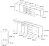 Küchenzeile R-Line Anthrazit Hochglanz/Anthrazit 240 cm , AP Anthrazit Vicco Bild 3