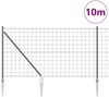 vidaXL Euro-Zaun mit Spitzen 10 x 1 m PVC-beschichteter Stahl Grau 3350661 Bild 3