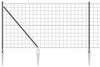 vidaXL Euro-Zaun mit Spitzen 10 x 1 m PVC-beschichteter Stahl Grau 3350661 Bild 2