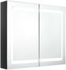 vidaXL LED-Spiegelschrank fürs Bad Glänzend Schwarz 80x12x68 cm 326512 Bild 2