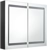 vidaXL LED-Spiegelschrank fürs Bad Glänzend Schwarz 80x12x68 cm 326512 Bild 3