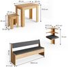 Eckbankgruppe Roman Goldkraft Eiche 210 x 210 cm mit Tisch Vicco Bild 3