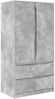 vidaXL Kleiderschrank Betongrau 79,5 x 49 x 156 cm Holzwerkstoff 3406248 Bild 2