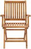 vidaXL Gartenstühle 2 Stk. mit Weinroten Kissen Massivholz Teak 3062430 Bild 4