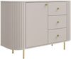 Ovalio Sideboard Typ 813 Kommode 123 cm Wohnzimmer Esszimmer Anrichte Modern Farbwahl Sandbeige, Cremona-Eiche und Dunin-Eiche Bild 5