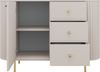 Ovalio Sideboard Typ 813 Kommode 123 cm Wohnzimmer Esszimmer Anrichte Modern Farbwahl Sandbeige, Cremona-Eiche und Dunin-Eiche Bild 4