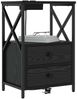 vidaXL Nachttisch Schwarz Eichen-Optik 40 x 31 x 60 cm Holzwerkstoff 859560 Bild 3