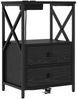 vidaXL Nachttisch Schwarz Eichen-Optik 40 x 31 x 60 cm Holzwerkstoff 859560 Bild 2