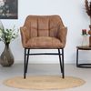 Bronx71 Esszimmerstuhl Microfaser Aaron mit Armlehne cognac - 6er Set Bild 3