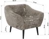 Polstersessel PIRS 1 skandinavischer Design 1-Sitzer, Sessel mit Wellenfederung, schwarze Füße, Einzelsessel, Hoher Sitzkomfort - Hellbraun Cord Bild 5