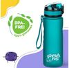 Klarstein Trinkflasche 0,5L, Sport Trinkflasche zum Wandern, Schule & Fitnessstudio, Geschmacksneutrale Wasserflasche Auslaufsicher, Trinkflasche mit Fruchteinsatz, Trinkflasche BPA-Frei, Petrol Bild 3