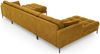 Micadoni Panorama-Sofa Mamaia 6-Sitzer Samt Bluvel Gelb schwarze Beine Bild 3