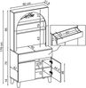Roomart Küchenschrank VENEDIK 90×179×42 cm – Moderner Buffet- & Mehrzweckschrank mit Schublade, Türen & verstellbaren Einlegeböden – Mikrowellenschrank & Aufbewahrungsschrank für Küche, Esszimmer & Wohnzimmer • Weiß Bild 5