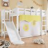 Bett 90x200 cm Etagenbett mit Rutsche und Vorhang – Holz, Treppe und Fallschutz Bild 4