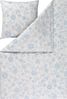 Estella Mako Jersey Bettwäsche 155x220 Valeria taupe Blumen silber bleu 6343-295 Bild 2