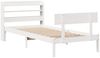 vidaXL Massivholzbett ohne Matratze Weiß 100x200 cm Kiefernholz 3306616 Bild 3