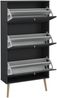 Dmora Schuhschrank Fung, Schuhregal, Mehrzweck-Eingangsgarderobe, Möbel für Schuhe, 70x24 h139 cm, Grau Bild 4