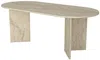 Vente-unique - TOPANIA Esstisch Holz, Platte Beige - B 90 cm x H 74,7 cm x L 200 cm Bild 2