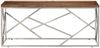 vidaXL Couchtisch Silbern Edelstahl und Massivholz 349941 Bild 3