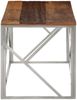 vidaXL Couchtisch Silbern Edelstahl und Massivholz 349941 Bild 4