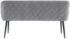 Sitzbank Samt Grau mit Armlehnen und Rückensteppung Finja 160 x 61 x 85 Bild 5