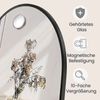 SONGMICS Ganzkörperspiegel mit Vergrößerungsspiegel, Sicherheitsglas, gewölbt, 150 x 40 cm, schwarz Bild 3