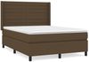 vidaXL Boxspringbett mit Matratze Dunkelbraun 140x190 cm Stoff 3131508 Bild 2