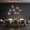 LED Pendelleuchte, Glas rauchfarben, schwarz, H 120 cm Bild 2