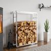Kaminholzregal innen Metall SATLO - für Feuerholz Brennholzregal innen Kaminholzständer Kaminholzhalter Feuerholzregal InnenEdelstahl, 25x80x125cm Bild 3