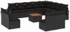 vidaXL 13-tlg. Garten-Sofagarnitur mit Kissen Schwarz Poly Rattan 3257140 Bild 2