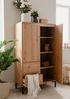 Finori Korsika 53A Highboard, Dekor Artisan Oak | Highboard für Wohnzimmer | Maß: B x H x T ca. 81 x 139 x 40 cm | Highboard mit 2 Türen, 4 Einlegeböden und 2 Schubkästen Bild 5