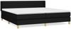 Boxspringbett mit Matratze Stoff Schwarz 200x200 cm, Härtegrad: H2 [3130379] Bild 2