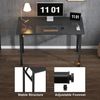 Klapptisch Computertisch 120x60x75 cm Büro Schreibtisch Schwarz Bild 5