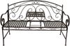 Garden Pleasure Bank SAKET mit hochklappbarem Tisch Metall, schwarz Bild 2