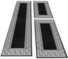 Carpettex Kurzflor-Bettumrandung Mäander-Design, Höhe 12 mm, (Bett-Set, 3-tlg, Bettvorlage), Schlafzimmer Teppich Bettumrandung Läufer Set 3 teilig Bild 4