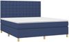 vidaXL Boxspringbett mit Matratze & LED Blau 180x200 cm Stoff 3135779 Bild 3