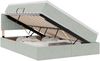 vidaXL Aufbewahrungsbett mit Matratze Hellgrau 140 x 190 cm Samt 3370755 Bild 2