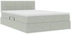 vidaXL Aufbewahrungsbett mit Matratze Hellgrau 140 x 190 cm Samt 3370755 Bild 5