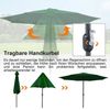Clanmacy Sonnenschirm Sonnenschirm Ø350 cm Balkonschirm Gartenschirm UV50+ ohne Knick Grün, LxB: 350x350 cm, Stabiler knickbar/für Garten, Balkon, Terasse/Sonnenschutz Bild 4