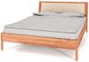 Bett Zola 3 Kernbuche massiv Sonderlänge 160x220 Polsterkopfteil und Holzbeine Bild 1