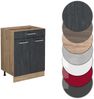 Küchenunterschrank R-Line Schwarz Beton 60 cm AP Marmor Vicco Bild 5