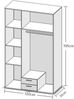 Kleiderschrank >Kitty II< in Sonoma-Eiche - 120x197x53cm (BxHxT) Bild 4