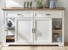 Sideboard JASMIN Pinie weiß Nachbildung mit offenen Fächern Bild 2